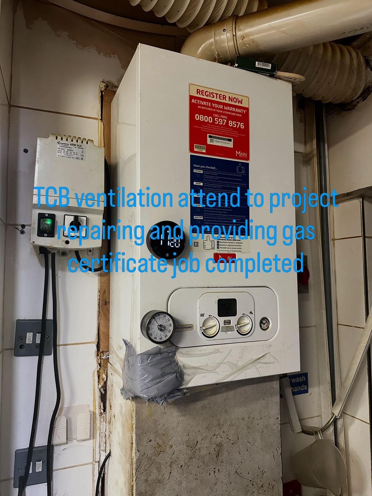 TCB Ventilation gas boiler repair and certification