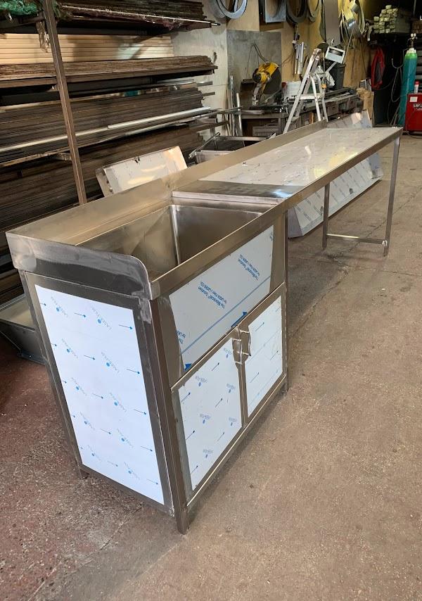 Commercial stainless steel fabrication workshop