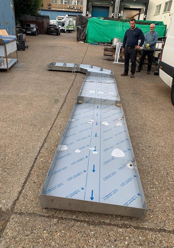 Large kitchen canopy installation